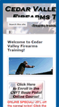 Mobile Screenshot of cedarvalleyfirearmstraining.com